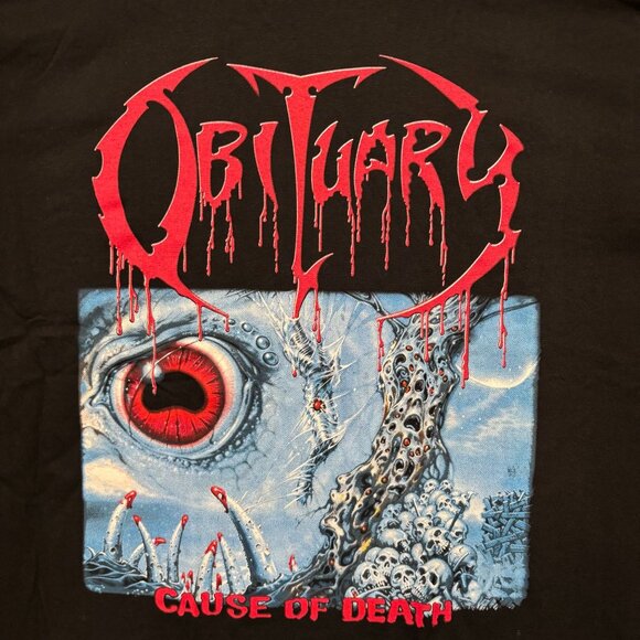 Obituary Cause of Death Album Death Metal Band T-Shirt Size Large - Picture 2 of 4